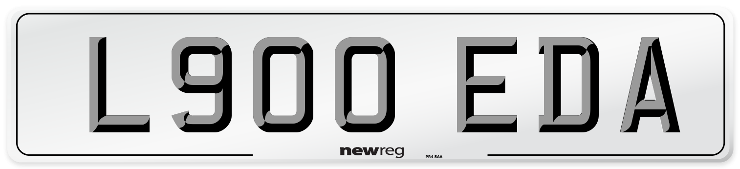 L900 EDA Number Plate from New Reg